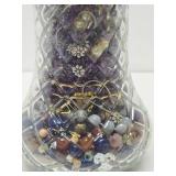 Large Vase Full of Assorted Costume Jewelry #3