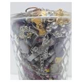 Large Vase Full of Assorted Costume Jewelry #3