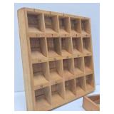 3 Vintage Wood Numbered Postage Stamp Holders