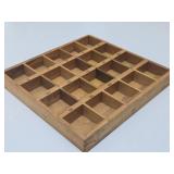 3 Vintage Wood Numbered Postage Stamp Holders