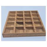 3 Vintage Wood Numbered Postage Stamp Holders