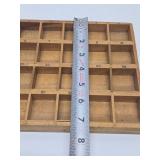 3 Vintage Wood Numbered Postage Stamp Holders