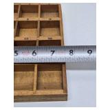 3 Vintage Wood Numbered Postage Stamp Holders