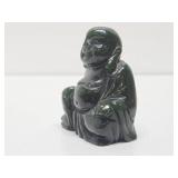 Vintage Carved Jade Happy Buddha Figure