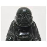 Vintage Carved Jade Happy Buddha Figure
