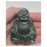 Vintage Carved Jade Happy Buddha Figure