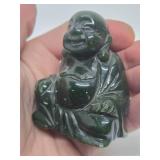 Vintage Carved Jade Happy Buddha Figure