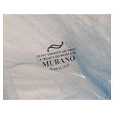 New with Tags MURRANO Blue Glass Shell Centerpiece Bowl