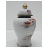Vintage Handpainted Oriental Ginger Jar w/Lid