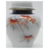 Vintage Handpainted Oriental Ginger Jar w/Lid