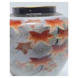 Vintage Handpainted Oriental Ginger Jar w/Lid