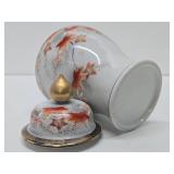 Vintage Handpainted Oriental Ginger Jar w/Lid