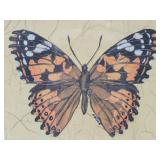 Very Nice Original Batik Butterfly Painting by MN Artist Carolyn Ter Eick