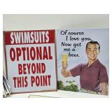 Large Lot of New & Like-New Contemporary Metal Bar Signs