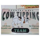 Large Lot of New & Like-New Contemporary Metal Bar Signs