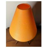 MCM Orange Plastic Shade BEEHIVE Table Lamp