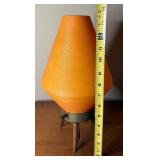 MCM Orange Plastic Shade BEEHIVE Table Lamp