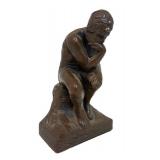 Vintage Chalkware "Thinker" Figure