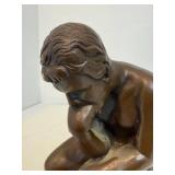 Vintage Chalkware "Thinker" Figure