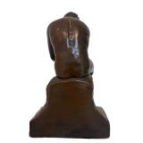 Vintage Chalkware "Thinker" Figure