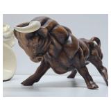 Very Cool Larger Size Mid Century Ceramic Bull & Matador Figurines