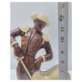 Very Cool Larger Size Mid Century Ceramic Bull & Matador Figurines