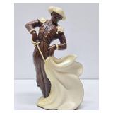 Very Cool Larger Size Mid Century Ceramic Bull & Matador Figurines