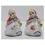 Set of Vintage Little Red Riding Hood Salt & Pepper Shakers
