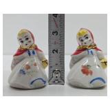 Set of Vintage Little Red Riding Hood Salt & Pepper Shakers
