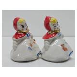 Set of Vintage Little Red Riding Hood Salt & Pepper Shakers