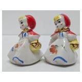 Set of Vintage Little Red Riding Hood Salt & Pepper Shakers
