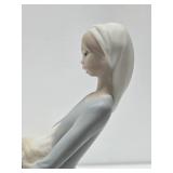 Larger Size Vintage Signed Lladro/NAO Porcelain Figurine- Woman w/Geese - 10.5"