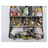 Old Vintage Tackle Box FULL of Vintage Fishing Lure & Supplies
