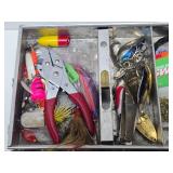 Old Vintage Tackle Box FULL of Vintage Fishing Lure & Supplies