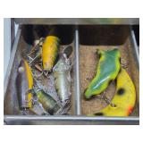 Old Vintage Tackle Box FULL of Vintage Fishing Lure & Supplies