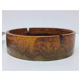 Great Looking Group of 3 Larger Size Art Pottery & Glass Mid Century Ashtrays