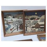 Great Looking Mid Century KayDee Pure Linen Artworks