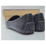 Brand New Unworn Pair of BORN Black Leather Slip-On Shoes - Ladies