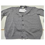 Brand New LACOSTE Grey Button Up Sweater - Size L
