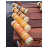 Very Nice 8-Player CROQUET Set w/Rolling Storage Cart