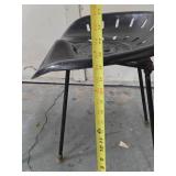 Matching Pair of Excellent Condition Iron Tractor Seat Stools