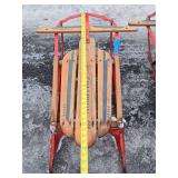 Group of 4 Vintage Wooden Snow Sleds