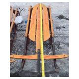 Group of 4 Vintage Wooden Snow Sleds