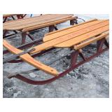 Group of 4 Vintage Wooden Snow Sleds