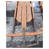 Group of 4 Vintage Wooden Snow Sleds