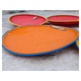 Lot of 5 Vintage Round Metal Disc/Saucer Snow Sleds