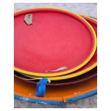 Lot of 5 Vintage Round Metal Disc/Saucer Snow Sleds