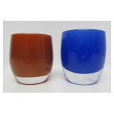 2 Mint Condition High End GLASSYBABY Lowball Glasses