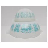 2 Vintage PYREX Butterprint Cinderella Bowls