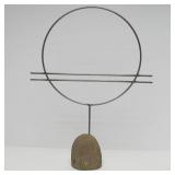 Excellent WEST ELM Stone & Metal Wire Sculpture
